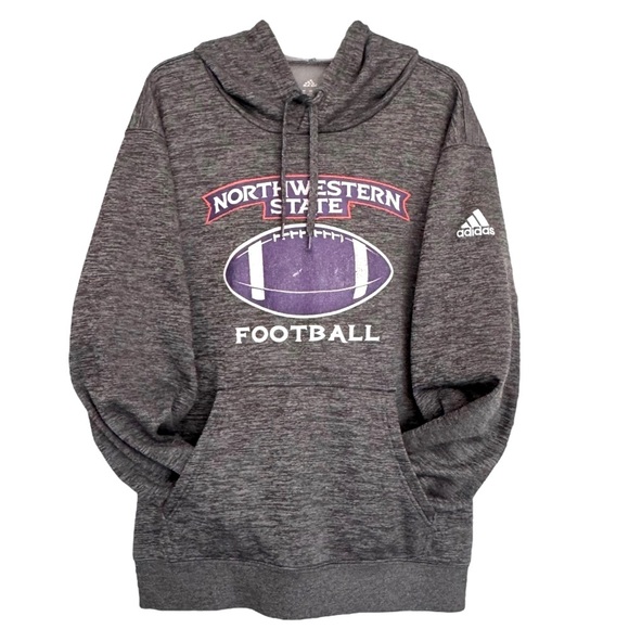 adidas Other - NSU Size XL Adidas Northwestern State University Gray Polyester Hoodie w/Pockets